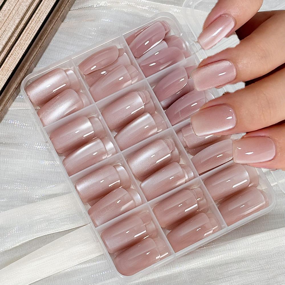 Nail Art Xs - 144Pc Glossy Nude Pink Cat's Eye