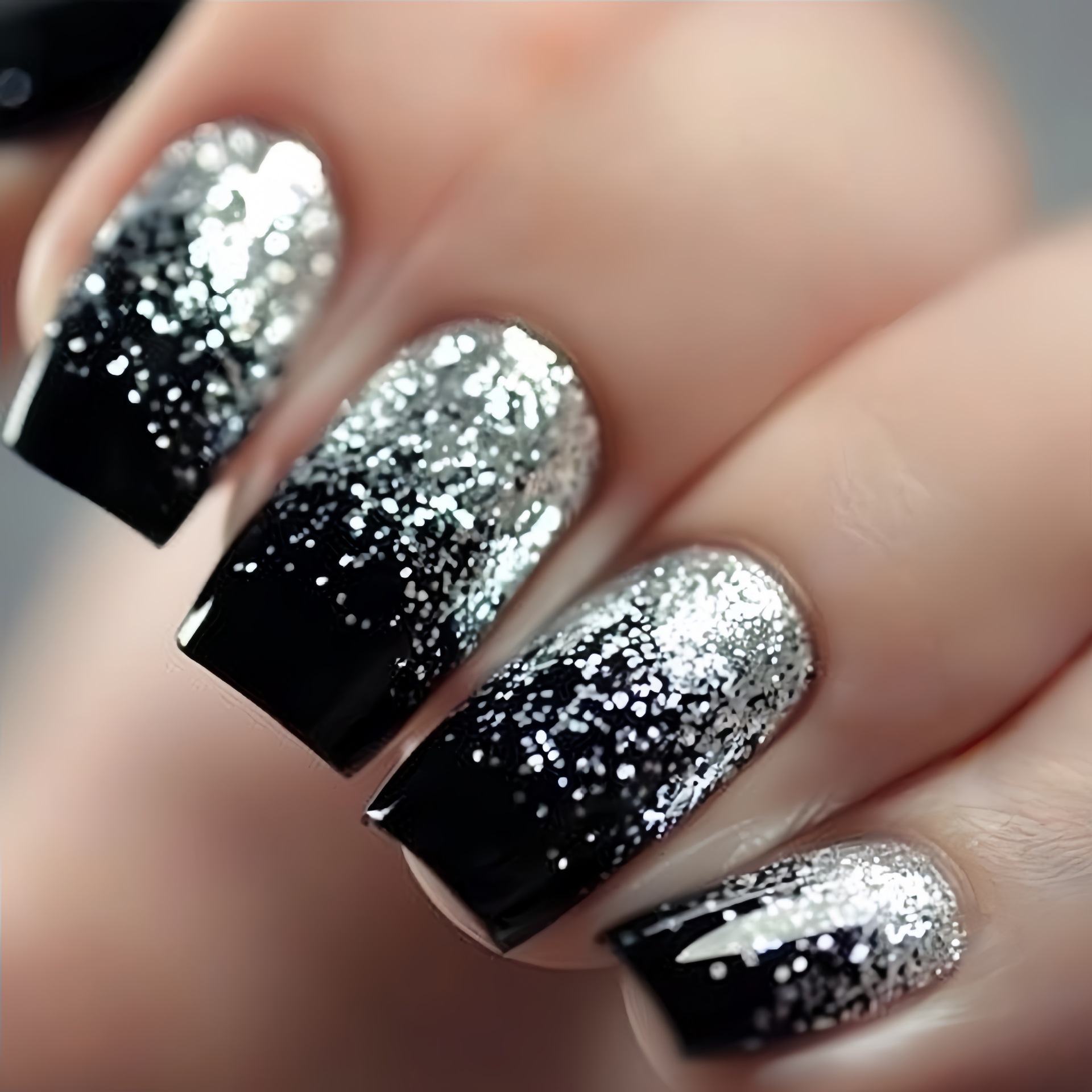Nail Art Aesthetic - Short Medium fake nails Gradient brown