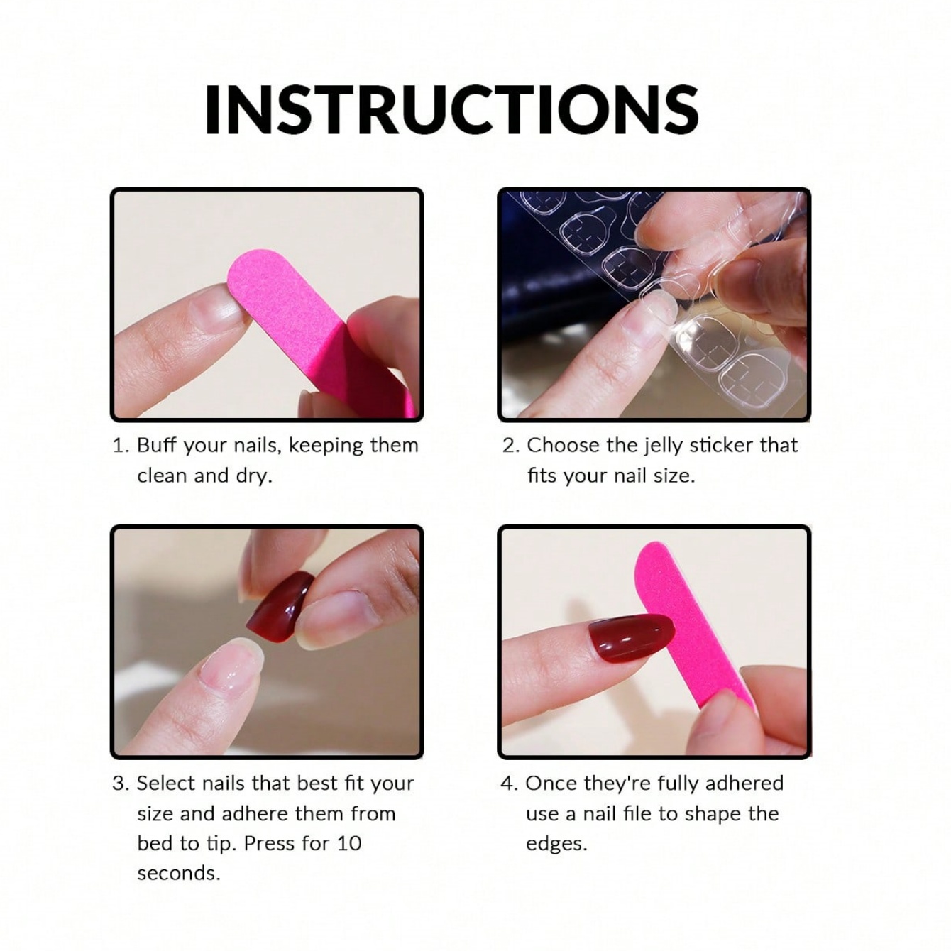 Medium Almond 10Pcs Press On N - Nail Art Xs recension och pris