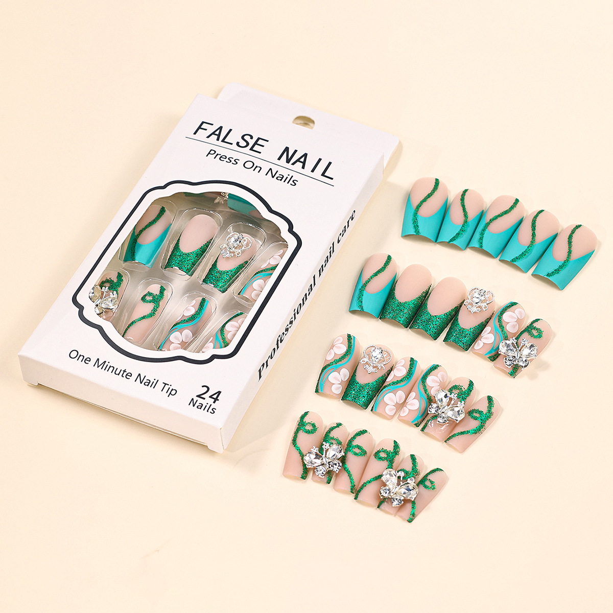 Long Coffin Press on Nails Bal - Nail Art Aesthetic recension och pris