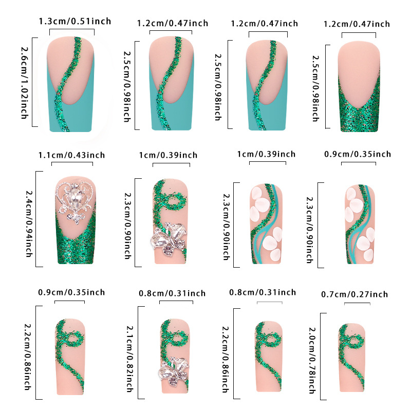 Long Coffin Press on Nails Bal - Nail Art Aesthetic recension och pris