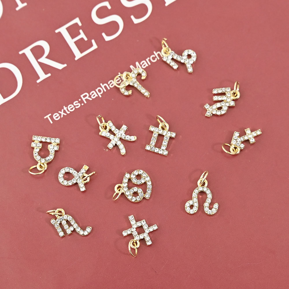 10Pcs 12 Constellation Dangle  - Nail Art Xs recension och pris