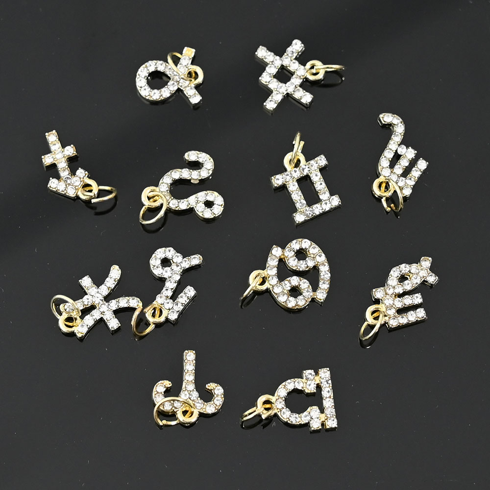 10Pcs 12 Constellation Dangle  - Nail Art Xs recension och pris