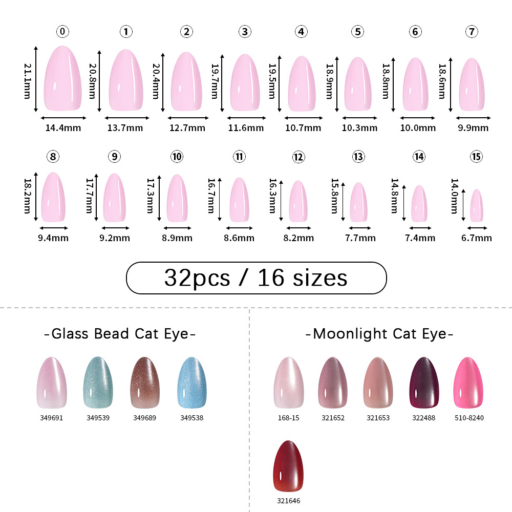 VITAGWX 32pcs Press on Nails A - Nail Art Aesthetic recension och pris