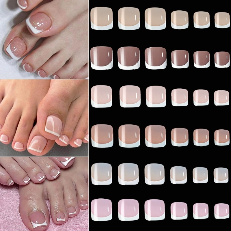 120pcs Square French Tips Toe  - Nail Art Ombre recension och pris