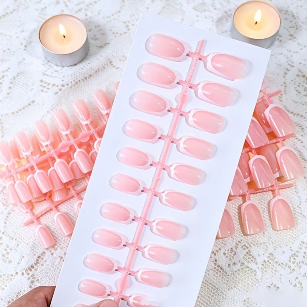 120PCS Short Square French Tip - Nail Art Ombre recension och pris