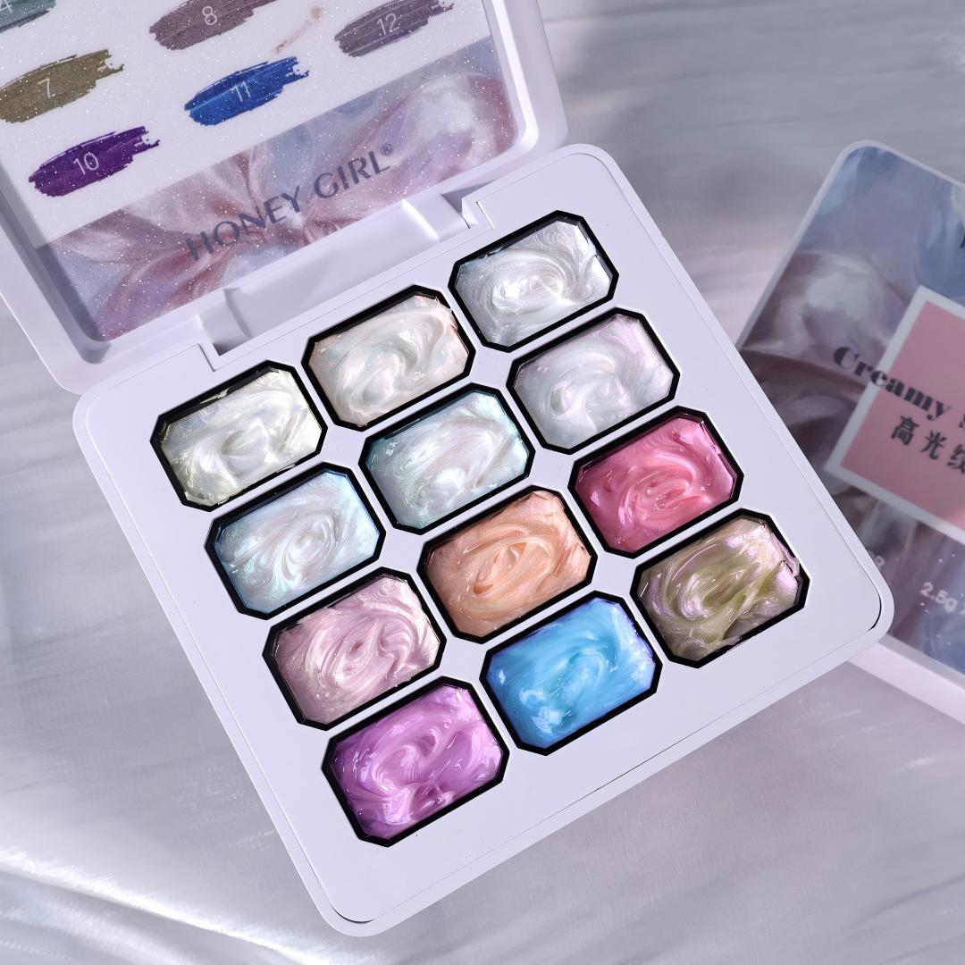 12-Grid Dreamy Texture Gel Nai - Nail Art Ombre recension och pris