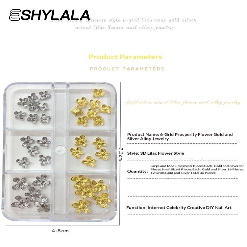 20/30pcs 3D Alloy Flower Nail  - Nail Art Lilac recension och pris