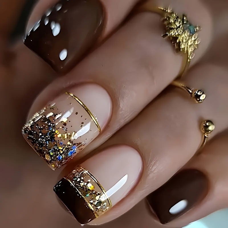 Short Square fake nails for wo - Nail Art Aesthetic recension och pris