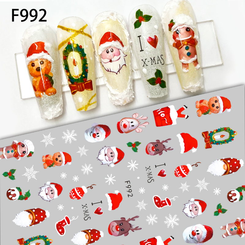1Pcs 2025 Christmas 3D Nail Ar - Nail Art Xmas 2025 recension och pris