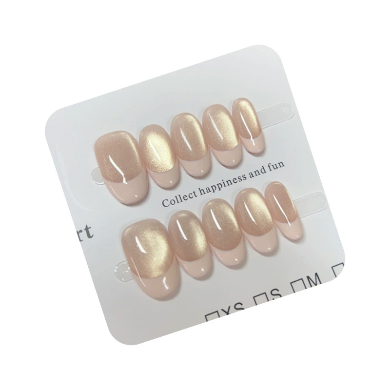 10Pcs Gold Cat Eye Oval Handma - Nail Art Xs recension och pris