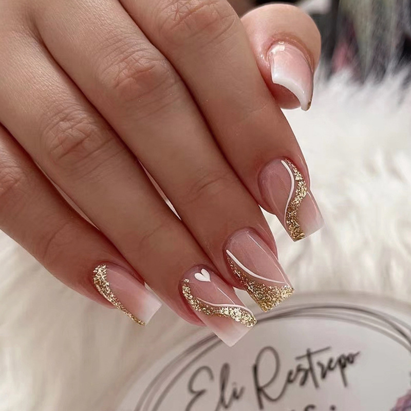 Short Medium fake nails for wo - Nail Art Aesthetic recension och pris