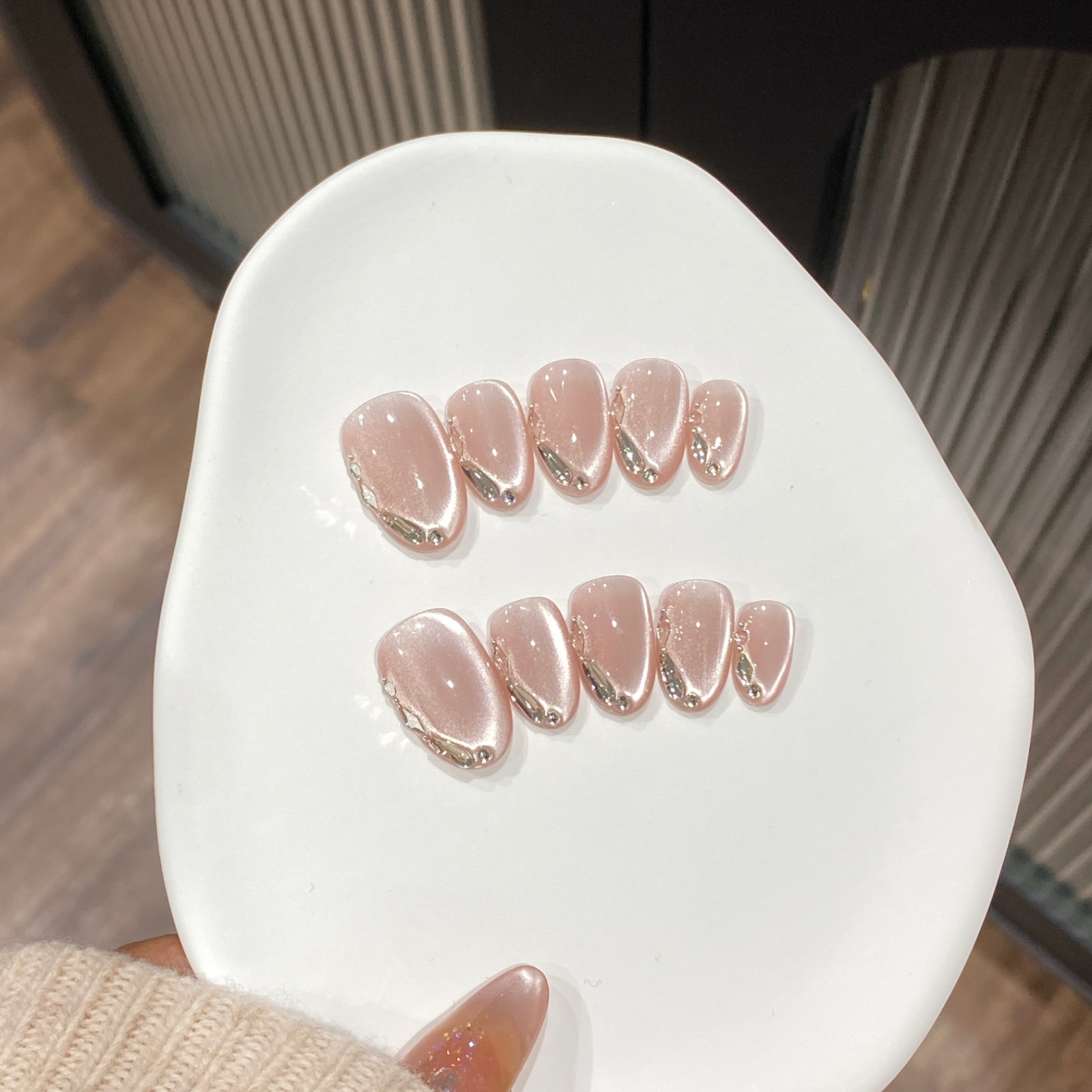 10pcs Glass Bead Cat's Eye Han - Nail Art Xs recension och pris