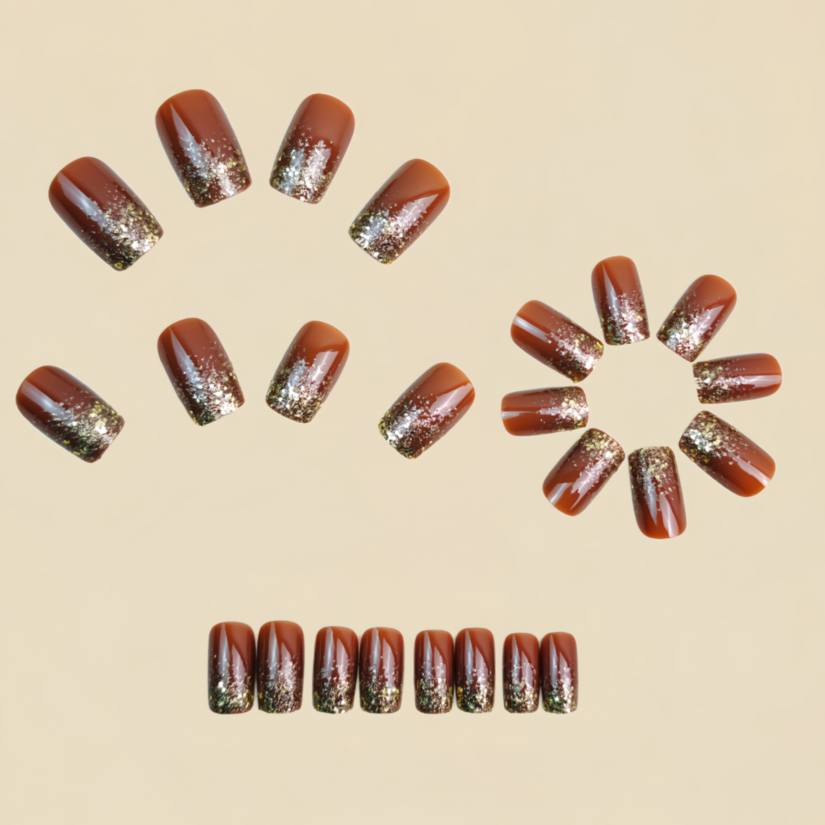 Short Medium fake nails Gradie - Nail Art Aesthetic recension och pris