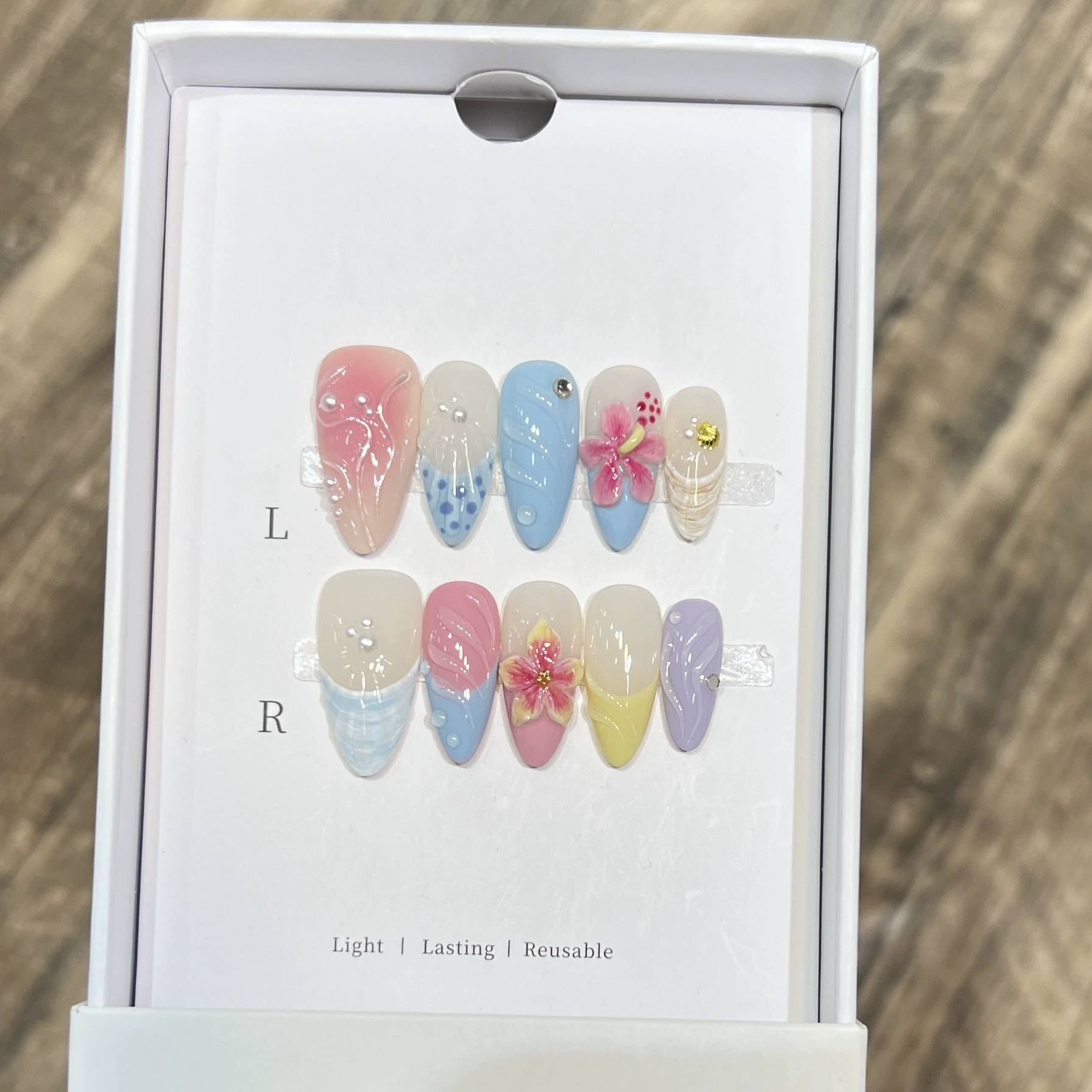 10Pcs Milky Nude Gentle Handma - Nail Art Aesthetic recension och pris