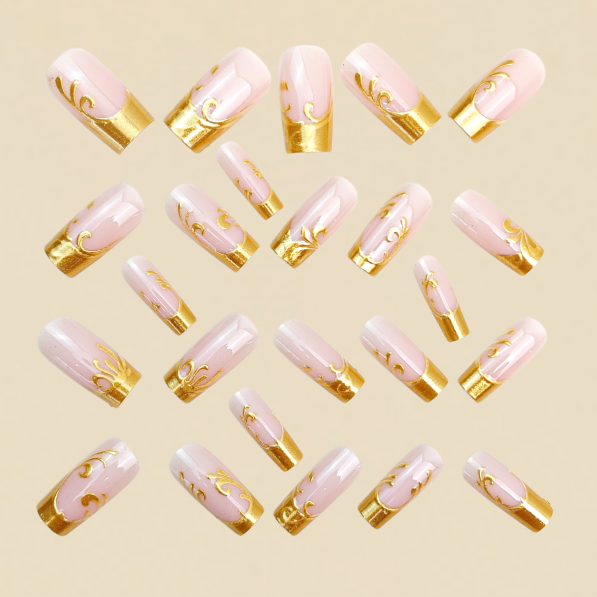 Medium Long Fake Nails for Wom - Nail Art Aesthetic recension och pris