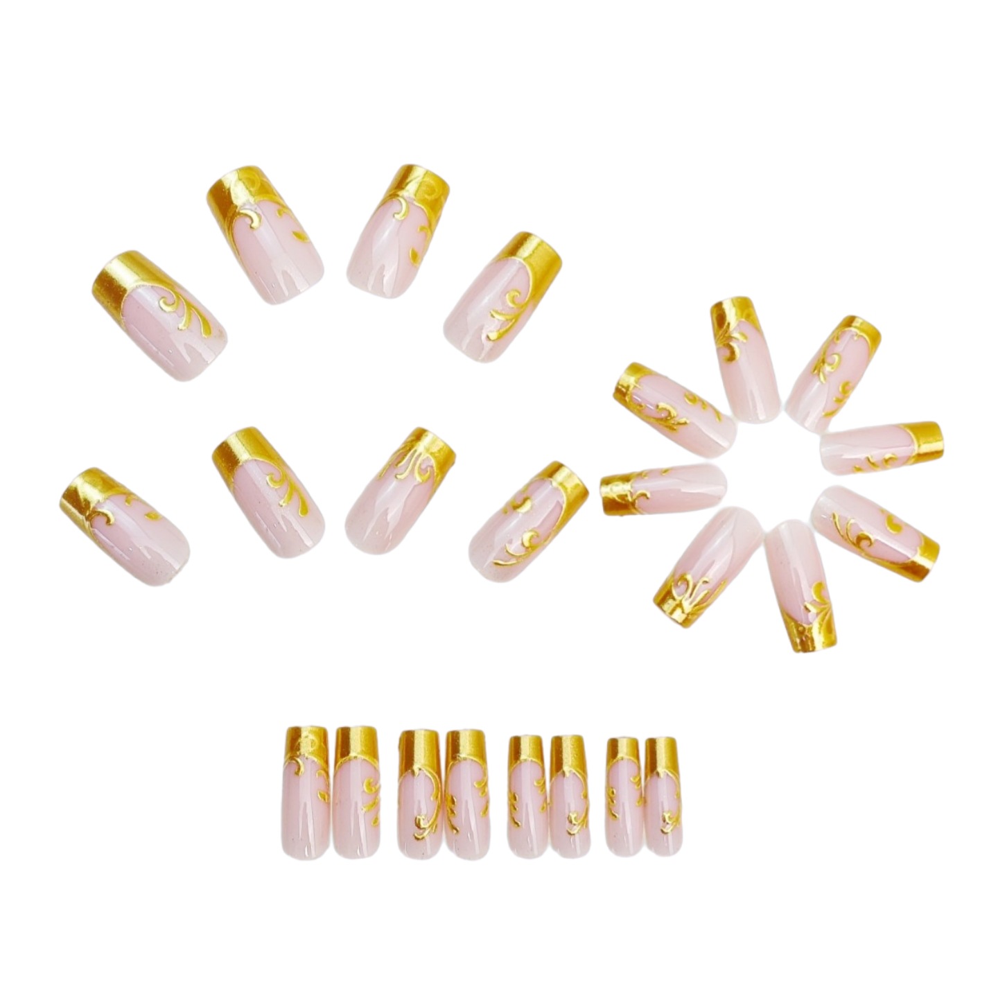 Medium Long Fake Nails for Wom - Nail Art Aesthetic recension och pris
